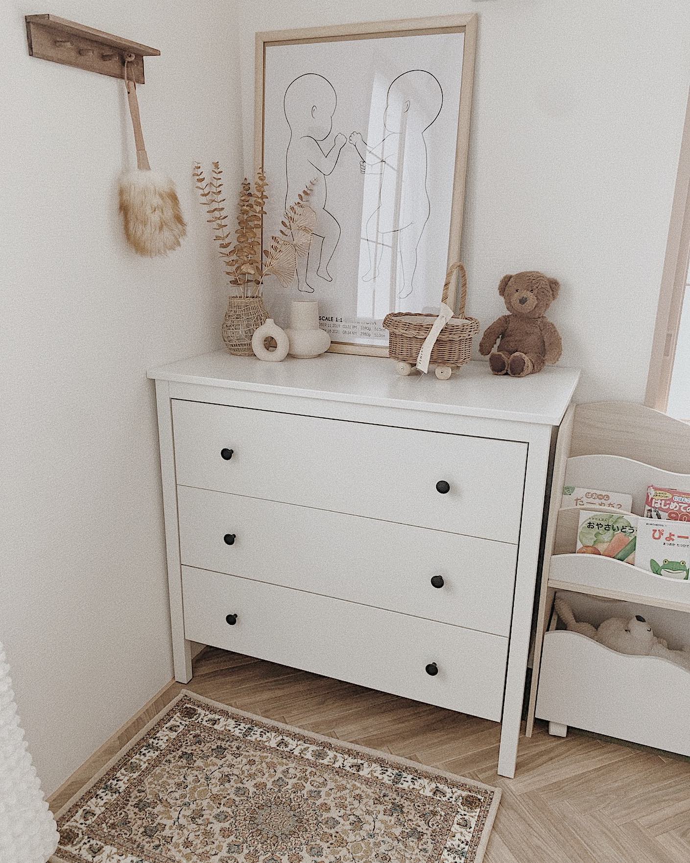KOPPANG Chest of 3 drawers, White, 90x83cm– Home Swede Home