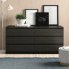 MALM Chest of 6 drawers, Black-brown, 160X78cm