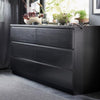 MALM Chest of 6 drawers, Black-brown, 160X78cm